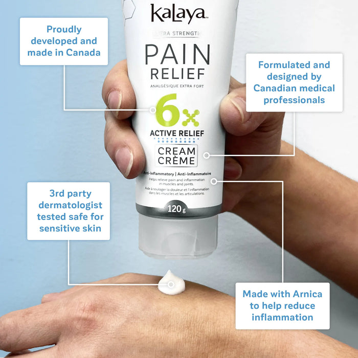 Kalaya 6x Crème de soulagement de la douleur en force supplémentaire