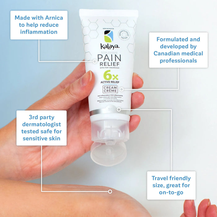 Kalaya 6x Crème de soulagement de la douleur supplémentaire de la force - Taille de voyage