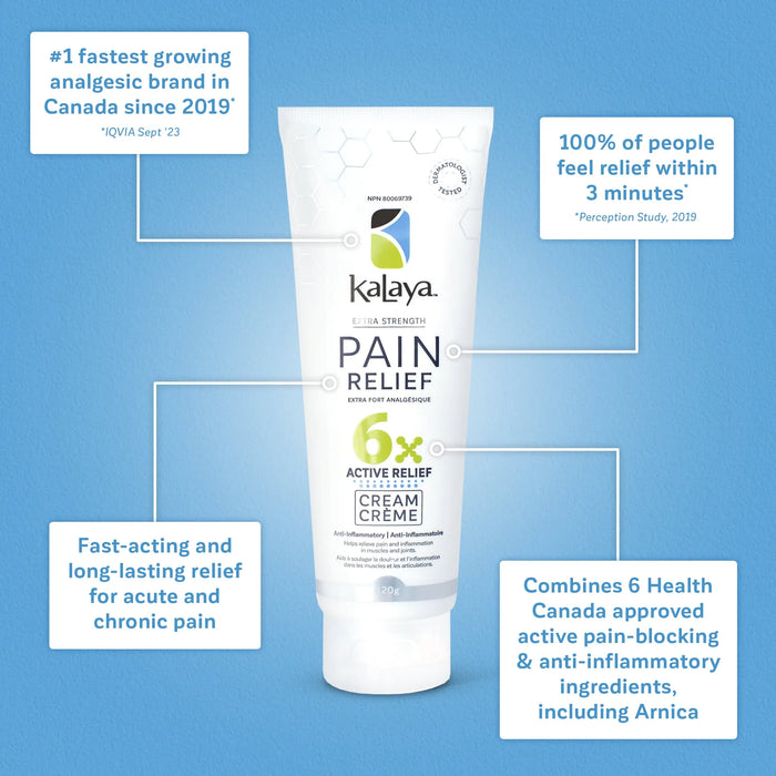 Kalaya 6x Crème de soulagement de la douleur en force supplémentaire