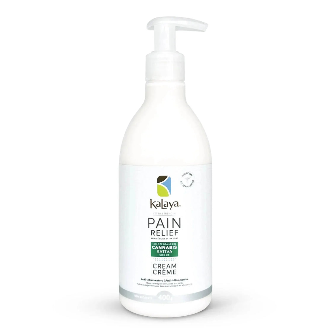 KaLaya Extra Strength Pain Relief with Cannabis Sativa Seed Oil 400g, Pain Relief - KaLaya