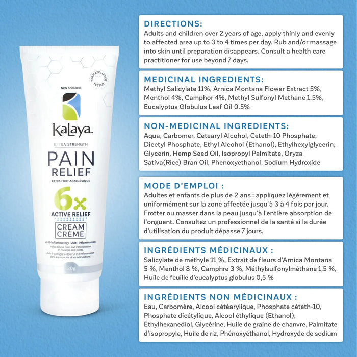 KaLaya 6x Extra Strength Pain Relief Cream