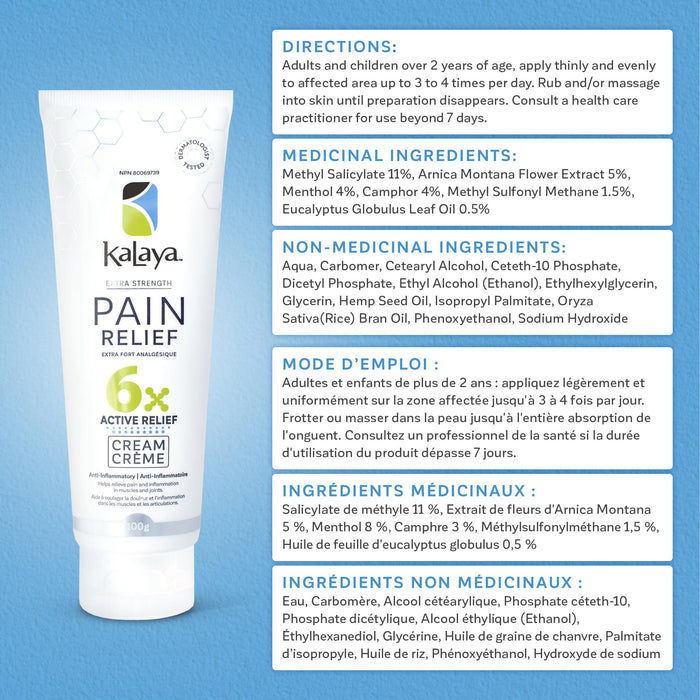 [Pack of 3] Kalaya 6x Extra Strength Doule Relief Crème 120g