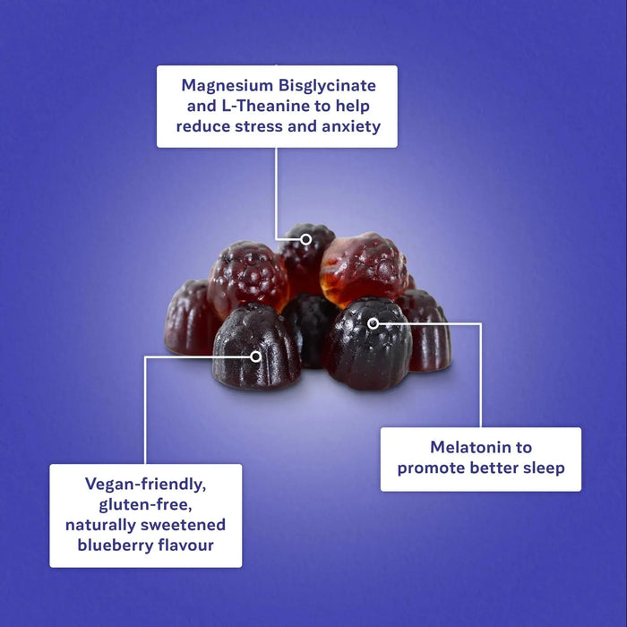 KaLaya Vegan Blueberry Sleep & Relaxation Gummies, - KaLaya