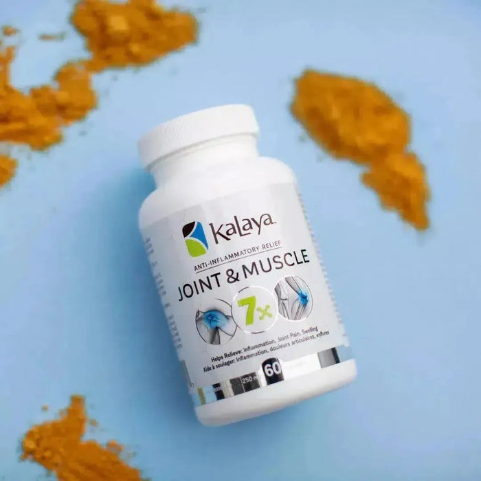 Kalaya 7X Joint & Muscle Support Supplements Bottle with Tumeric
