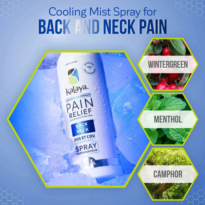 KaLaya Cooling Pain Relief Spray for Back & Neck, Extra Strength