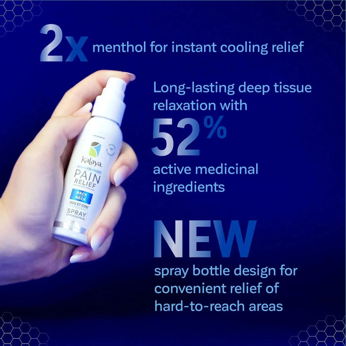 KaLaya Cooling Pain Relief Spray for Back & Neck, Extra Strength