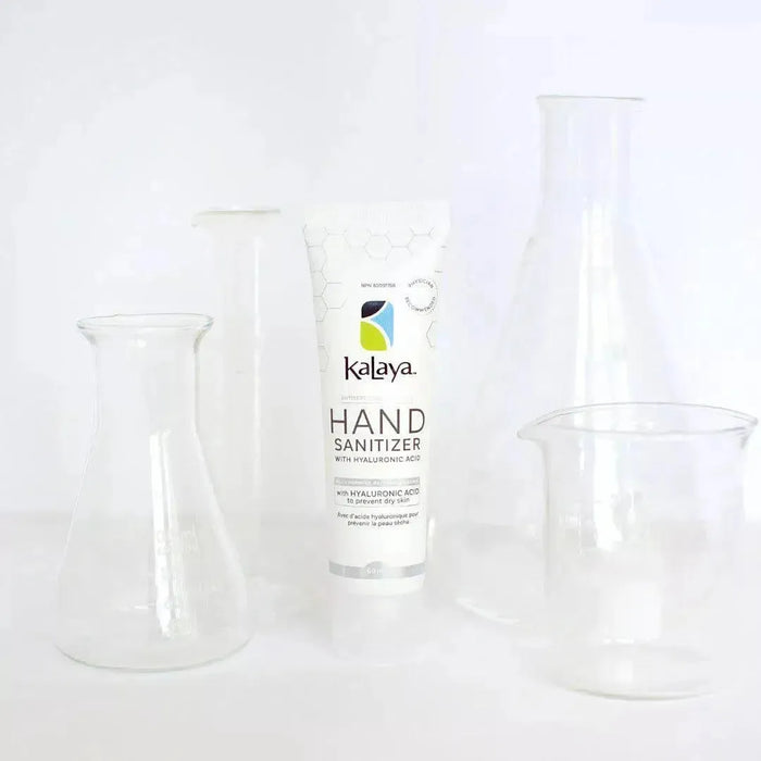 Kalaya Hand Sanitizer with Hyaluronic Acid 60ml with beakers