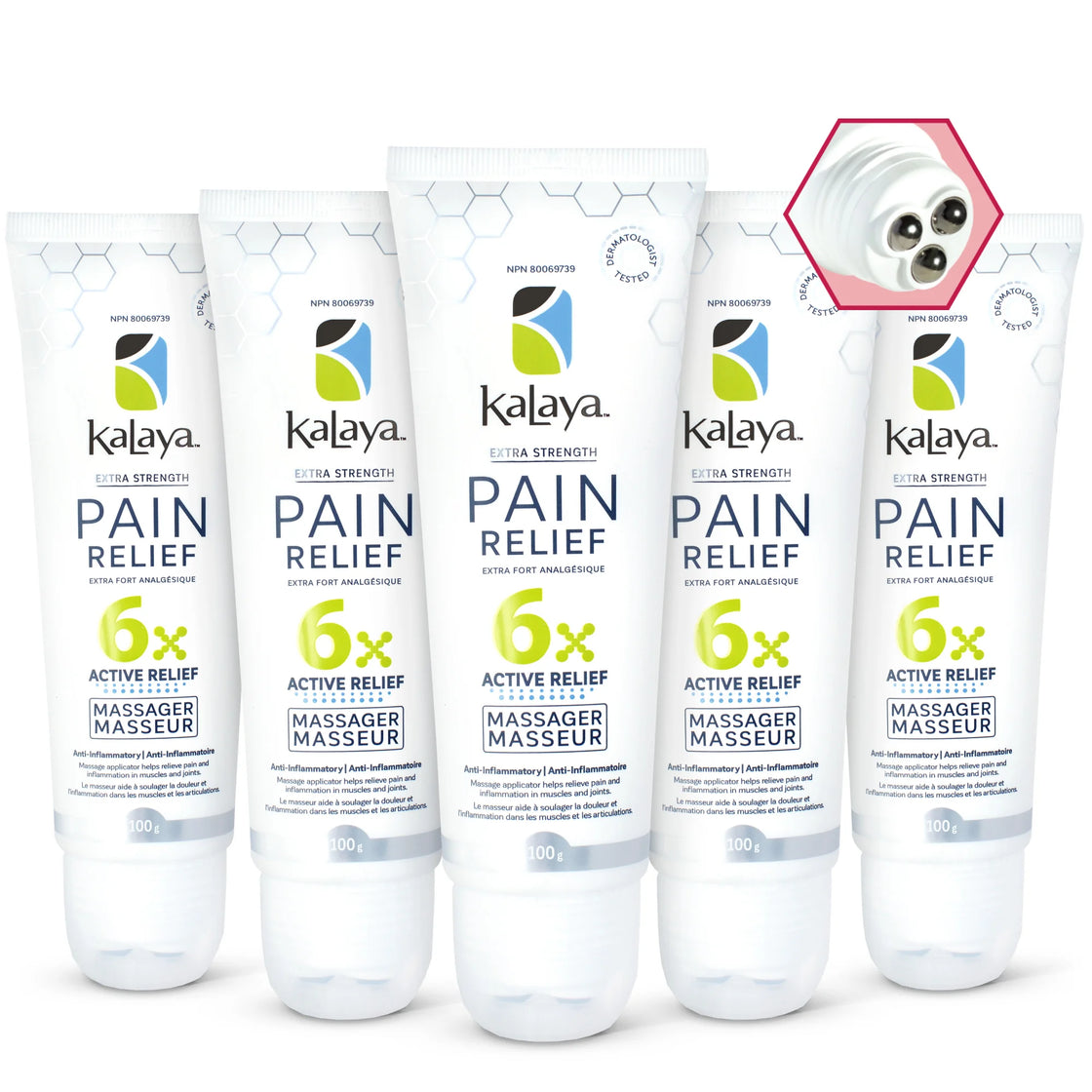 Kalaya 6x masseur de soulagement de la douleur supplémentaire supplémentaire