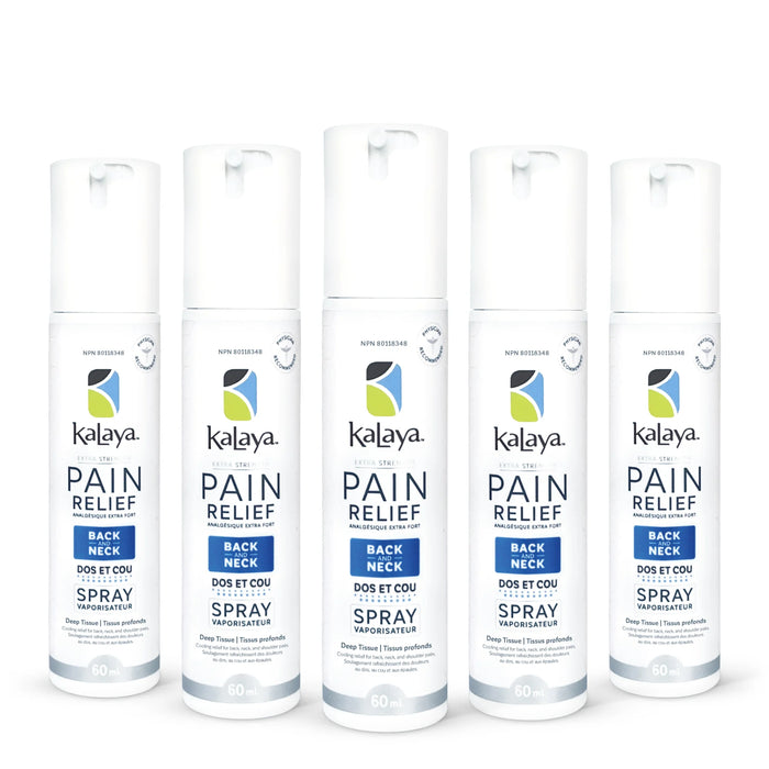 KaLaya Cooling Pain Relief Spray for Back & Neck, Extra Strength [Pack of 5]