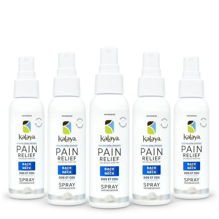 KaLaya Cooling Pain Relief Spray for Back & Neck, Extra Strength [Pack of 5]