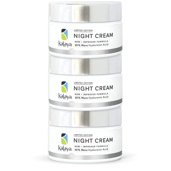 KaLaya Night Cream with Hyaluronic Acid 120ml (Limited Edition) Pack of 3, - KaLaya