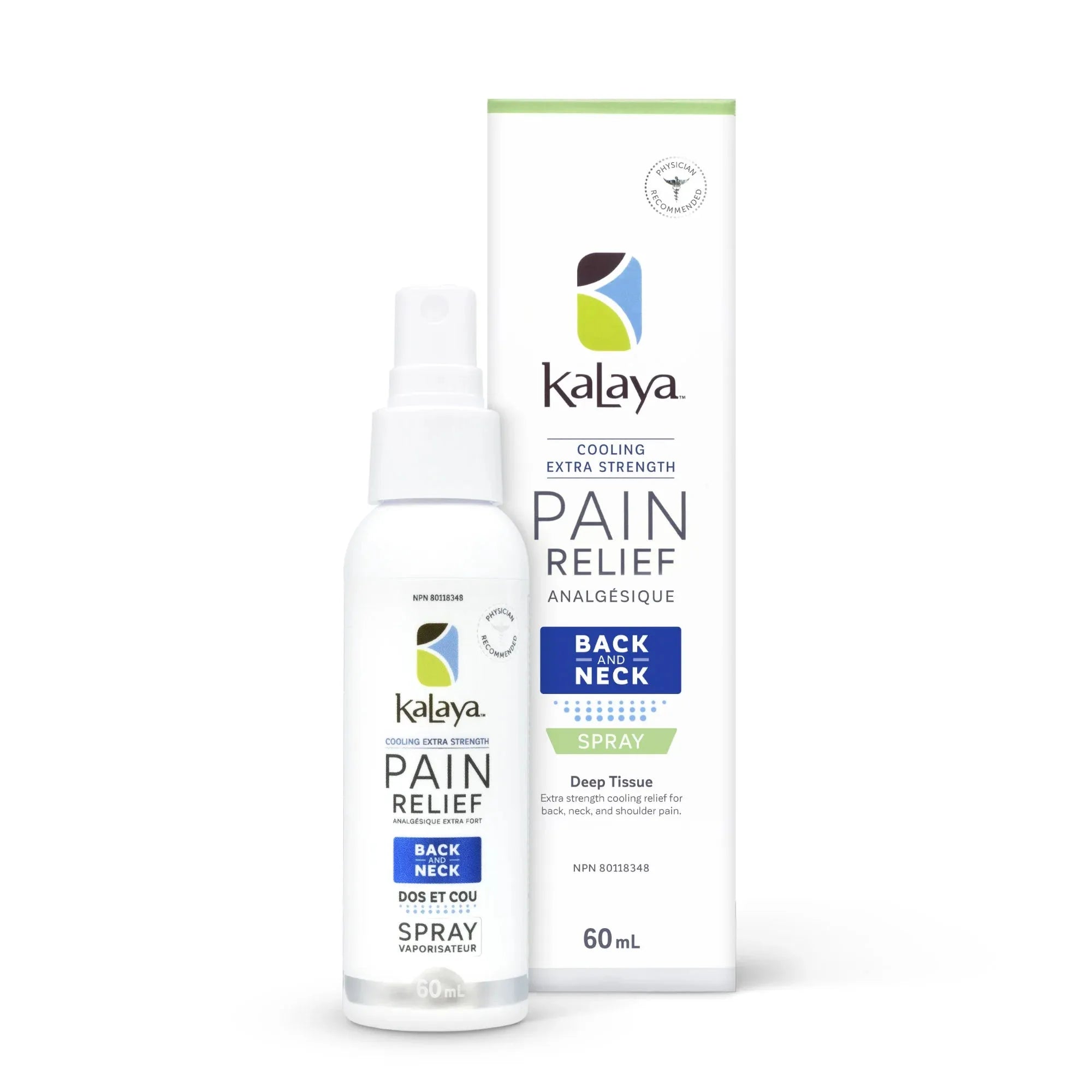 Kalaya refroidissement de la douleur Spray de soulagement pour le dos et le cou, plus de force