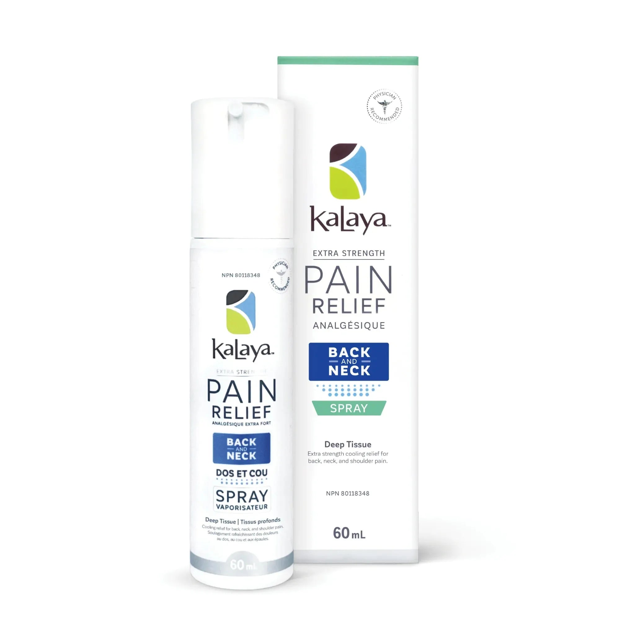 Kalaya refroidissement de la douleur Spray de soulagement pour le dos et le cou, plus de force