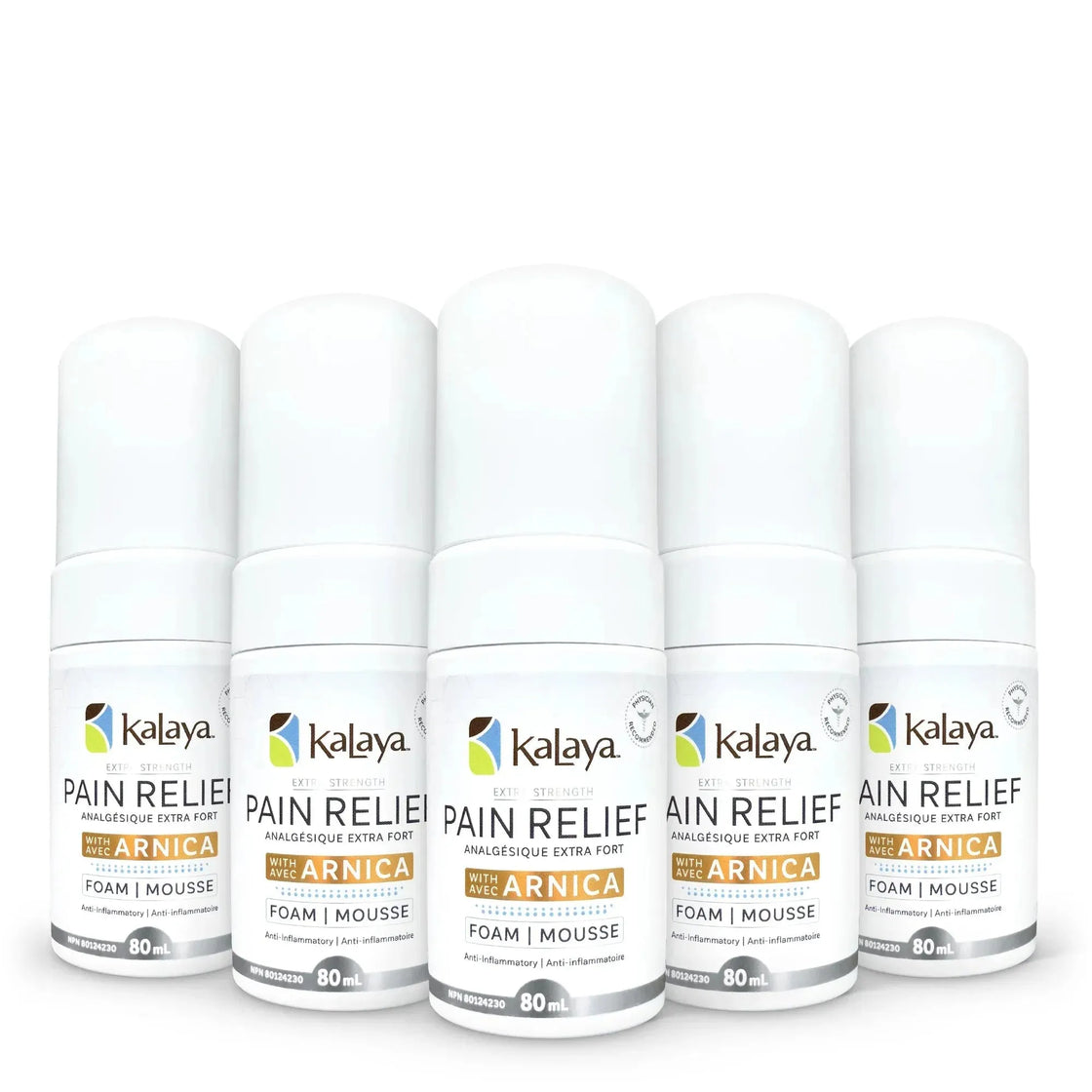 KaLaya Extra Strength Pain Relief Foam with Arnica [Pack of 5], - KaLaya