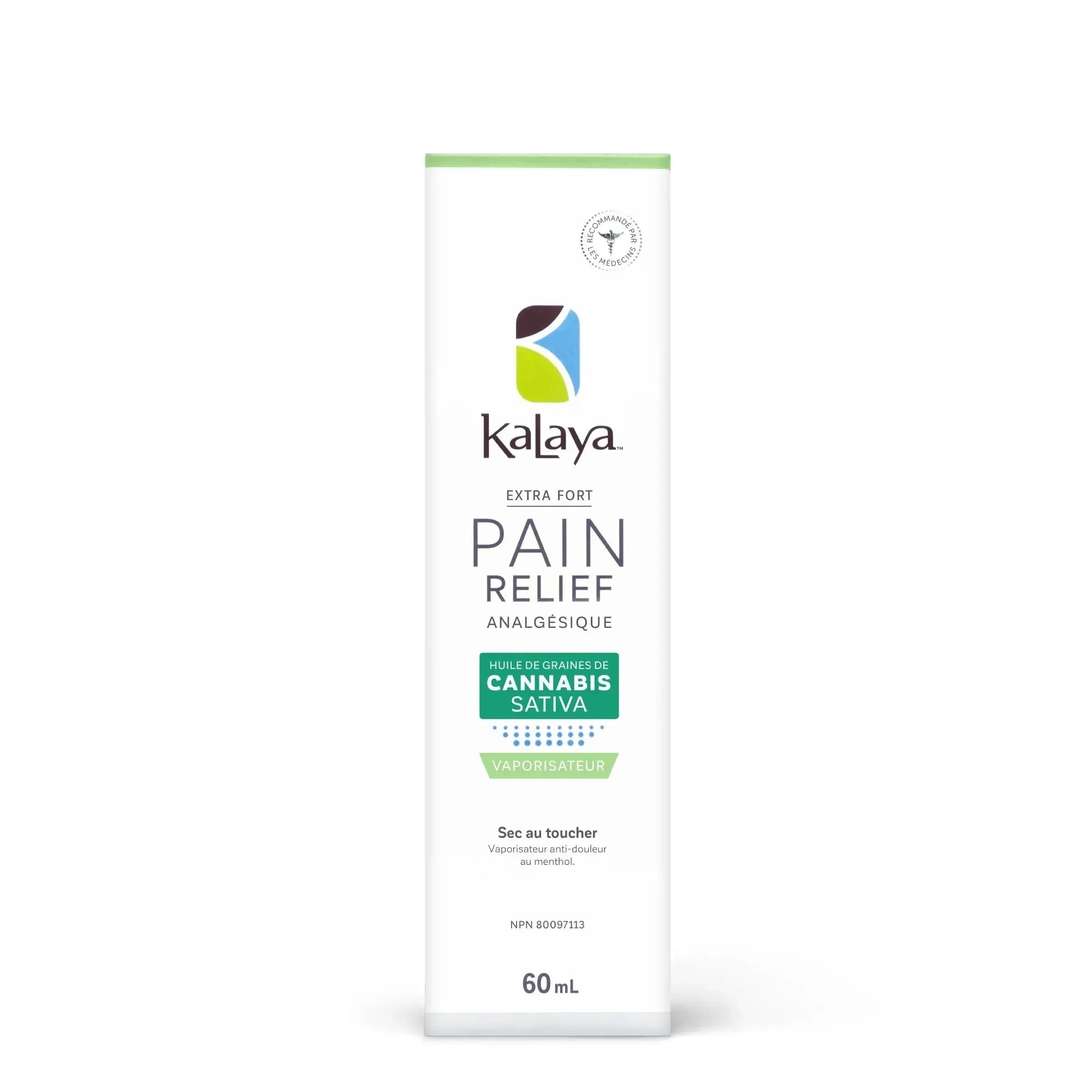 KaLaya Extra Strength Pain Relief Spray with Cannabis Sativa Seed Oil 60mL