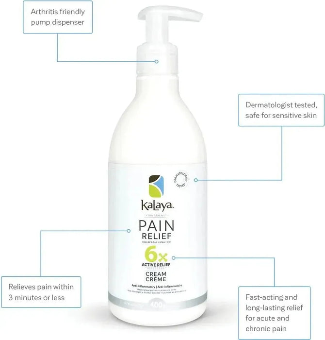 KaLaya 6x Extra Strength Pain Relief Cream 400g, Pain Relief - KaLaya