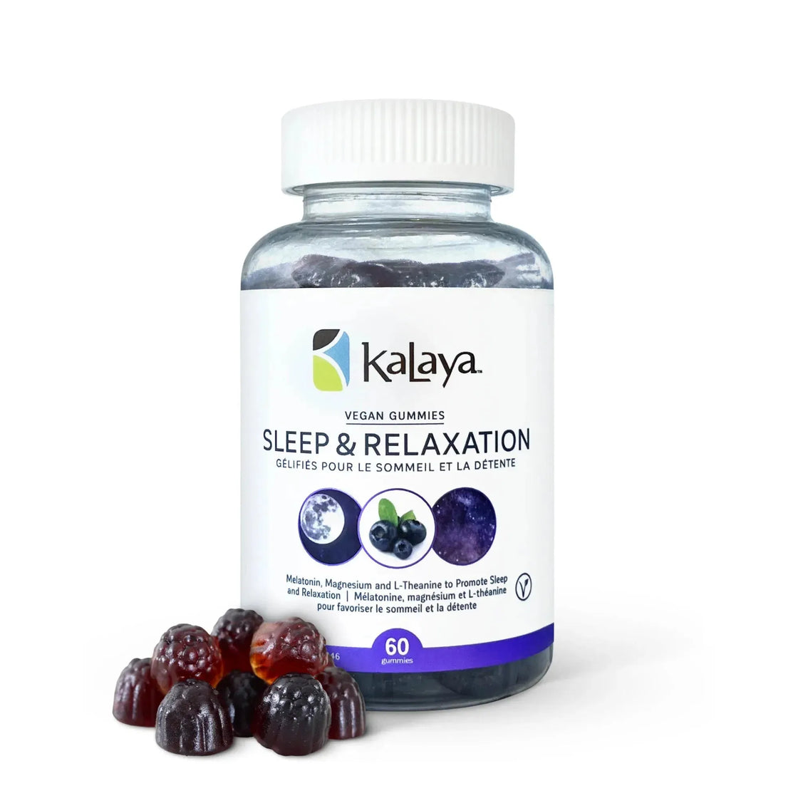 KaLaya Vegan Blueberry Sleep & Relaxation Gummies, - KaLaya