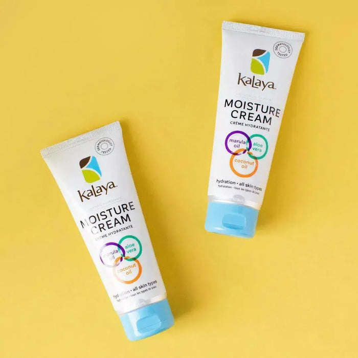 Kalaya moisturizing Moisture Cream hydration with Marula Oil Aloe Vera Coconut Oil DUO yellow