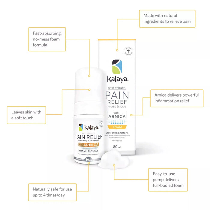 KaLaya Extra Strength Pain Relief Foam with Arnica, - KaLaya