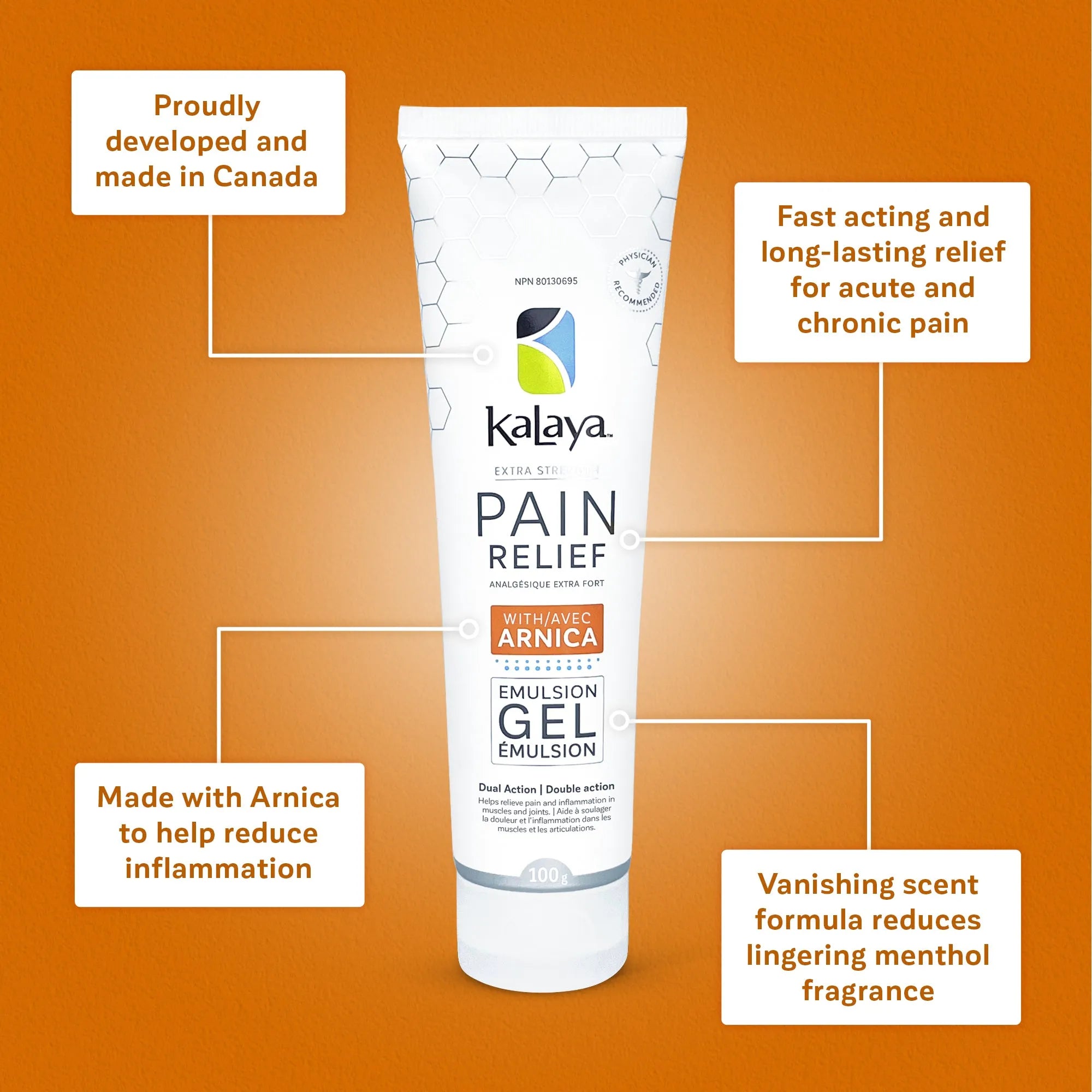 KaLaya Extra Strength Pain Relief Gel with Arnica