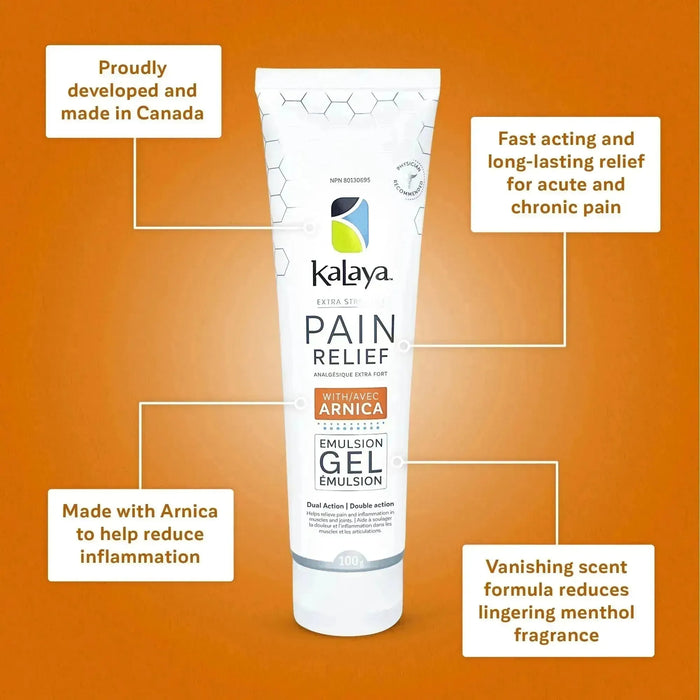 [Pack of 4] KaLaya Extra Strength Pain Relief Gel with Arnica