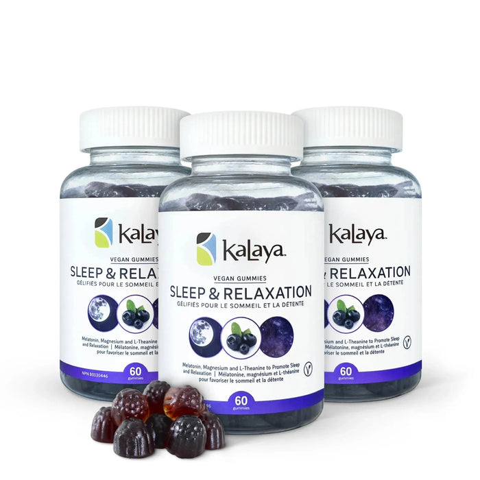 KaLaya Vegan Blueberry Sleep & Relaxation Gummies [Pack of 3], - KaLaya