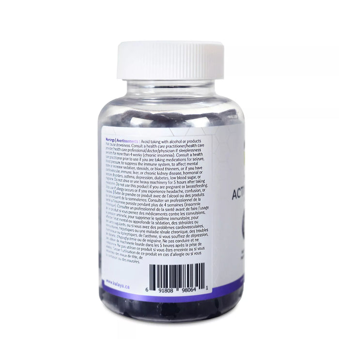 Medicinal Ingredients:  Magnesium (Magnesium Bisglycinate) 160mg, L-Theanine 100mg, Melatonin 3mg