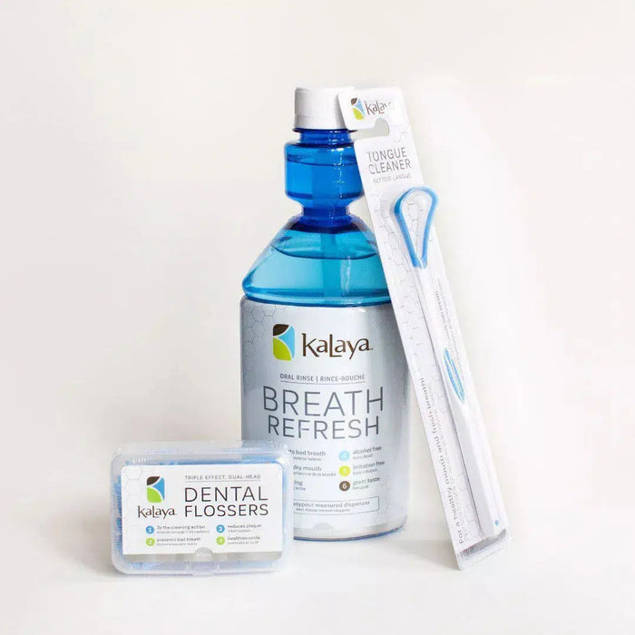 Kalaya Oral Rinse Breath Refresh Mouthwash 500ml Dental Flossers 20 pieces Tongue Cleaner