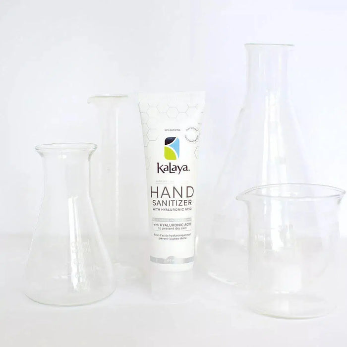Kalaya Hand Sanitizer with Hyaluronic Acid 60ml with beakers